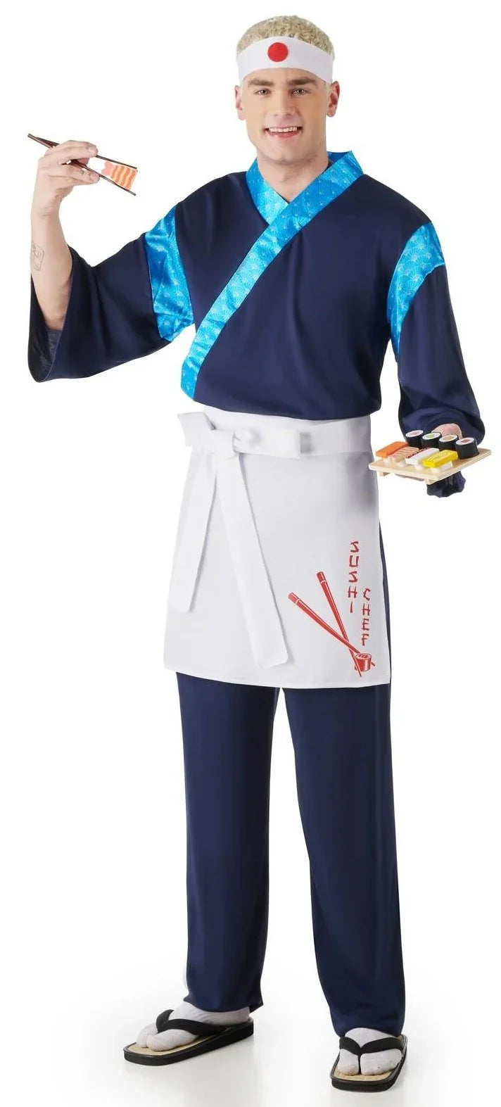 Disfraz de Cocinero Japonés de Sushi para Hombre Cocineros Kimokawaii